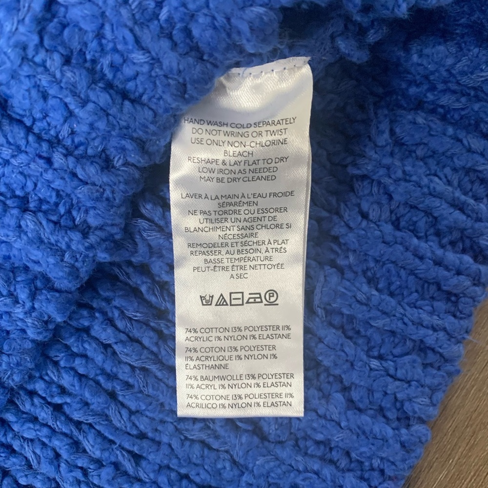 Anthropologie Pilcro Sailcloth Hooded Sweater Size XXS (Oversized) - Blue - NWOT - Picture 10 of 12